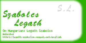szabolcs legath business card